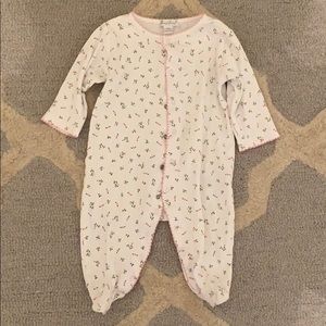 9M Classic Rosebud Footed Pajamas